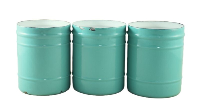 Antique Dutch set of three kitchen canisters Koffie Thee Suiker e. ok 14