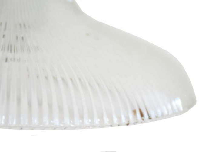 Antique pendant lamp with ribbed glass v. d 30
