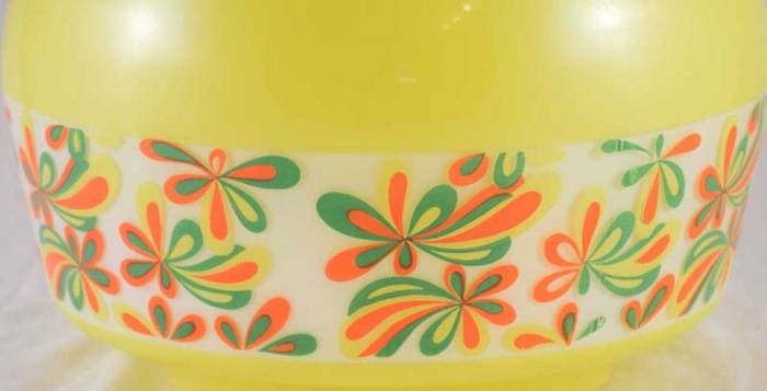 Retro seventies gele hanglamp v. d 12