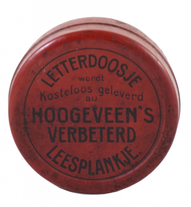 Letterdoosje Hoogeveen's verbeterd leesplankje  c. b 3