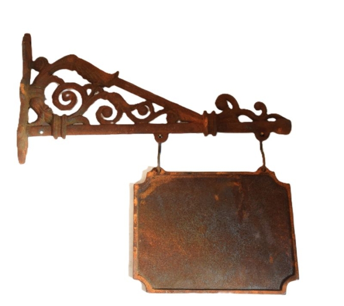 Cast iron sign board