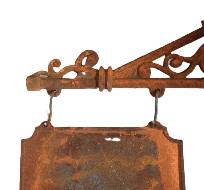 Cast iron sign board