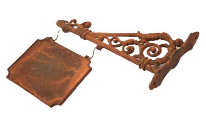 Cast iron sign board