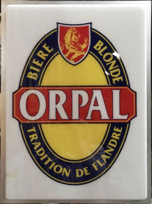 Orpal biere blonde advertising sign
