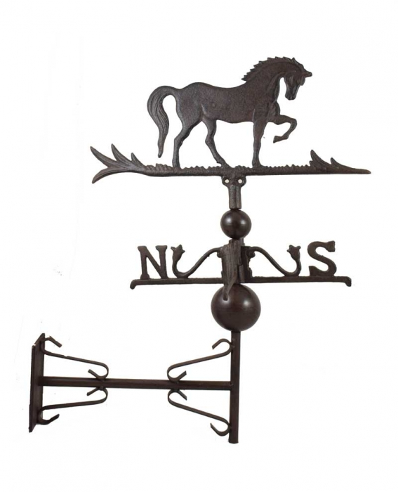 Wall weathervane with horse