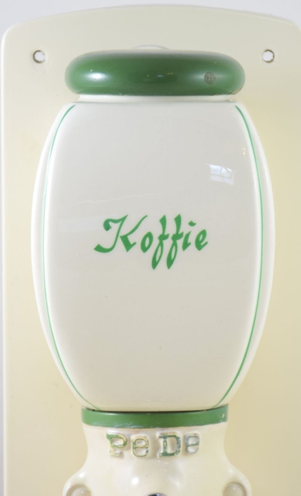Vintage Dutch wall coffee grinder PeDe Koffie nr. 4