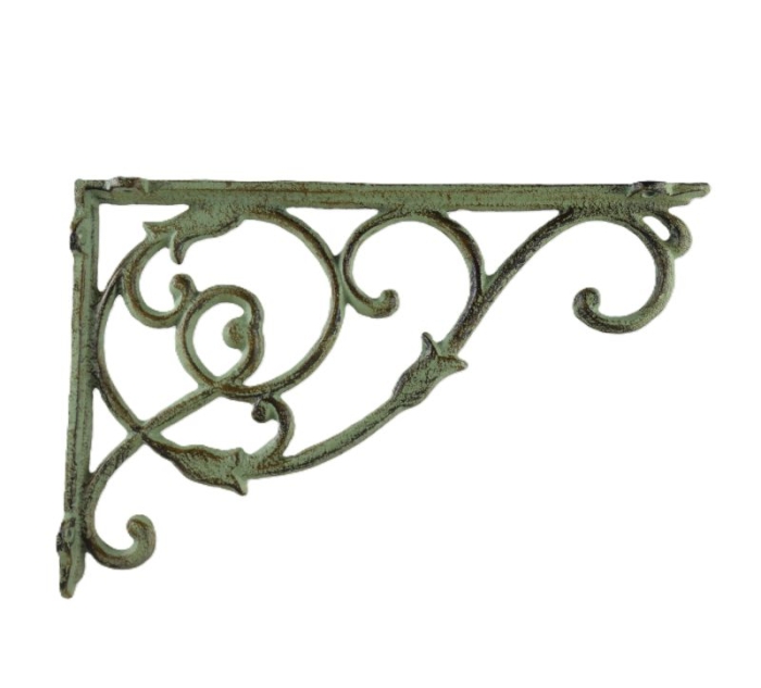 Wall-shelf bracket wall support holder set green