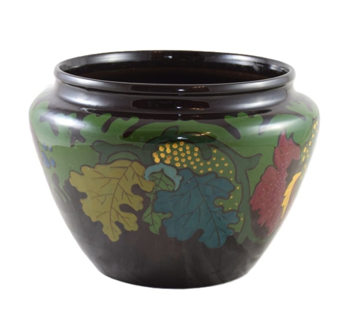 Large antique Dutch Arnhem flowerpot