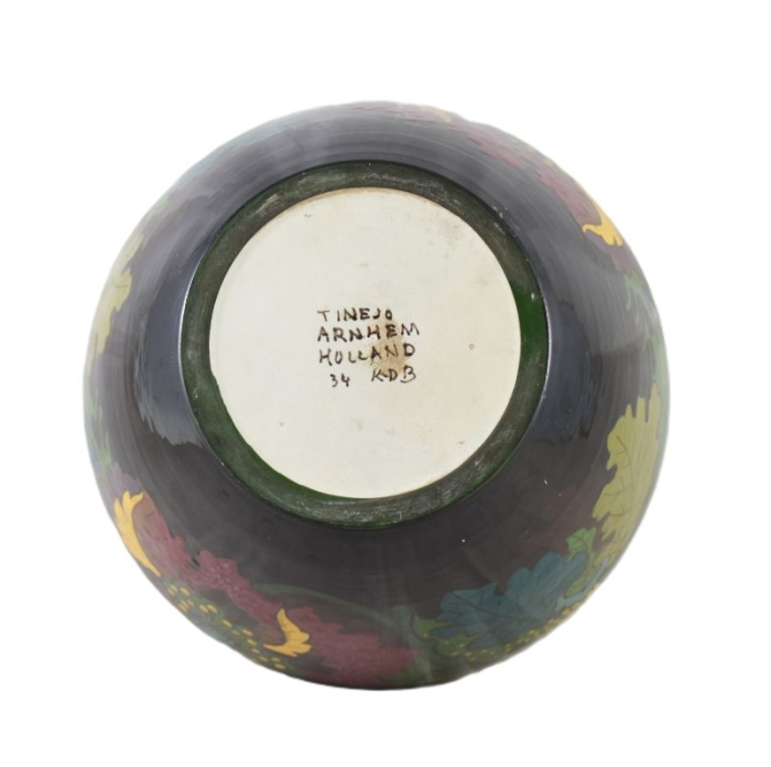 Large antique Dutch Arnhem flowerpot