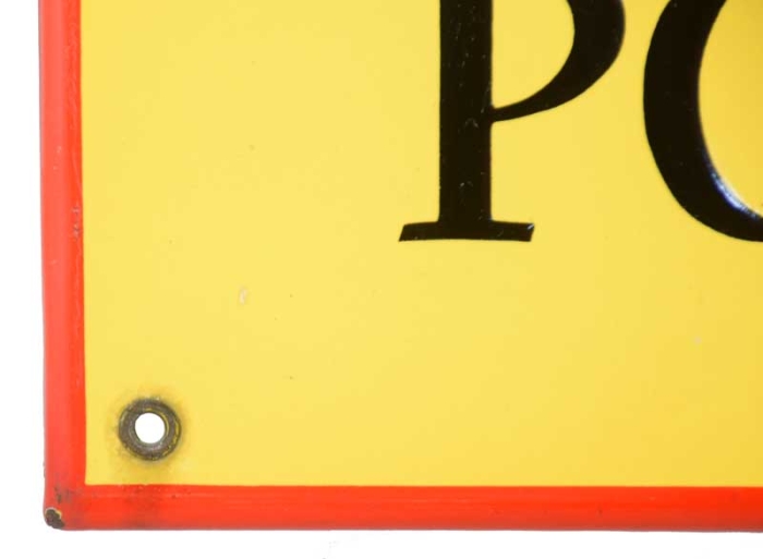 Emaille reclame bord Post