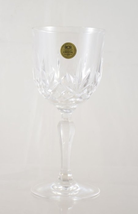 Six elegant Royal Crystal Rock cut wine glasses k. s 6