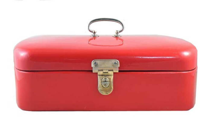 Emaille vintage broodtrommel e. rd 2