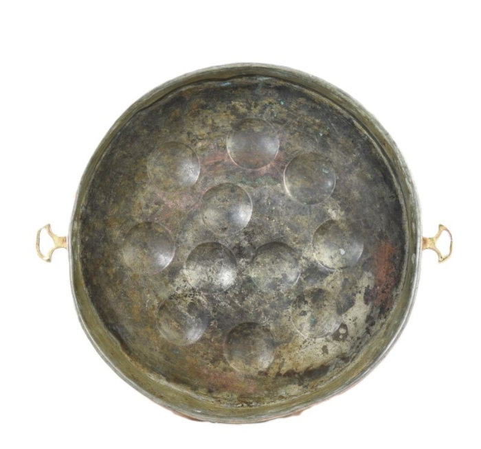 Antique Drench copper esgargot pan kk. p 9