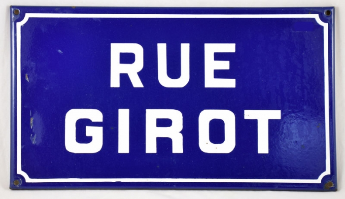 Rue Girot straatnaambord