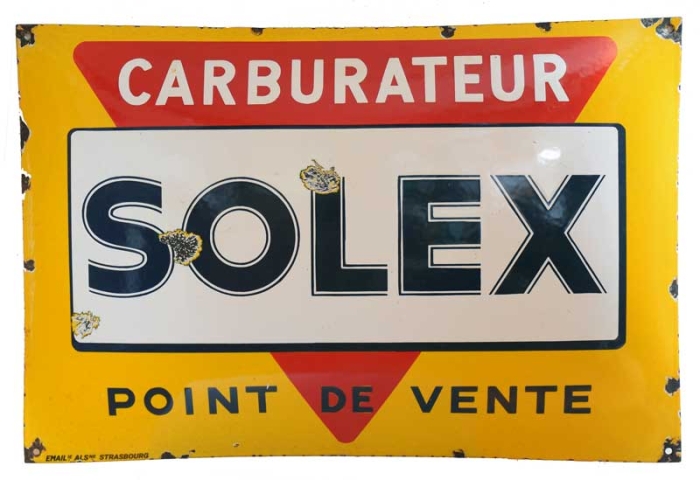 Solex enamel advertissement sign