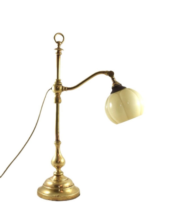 Antique brass Edwardian table lamp v. sl 14