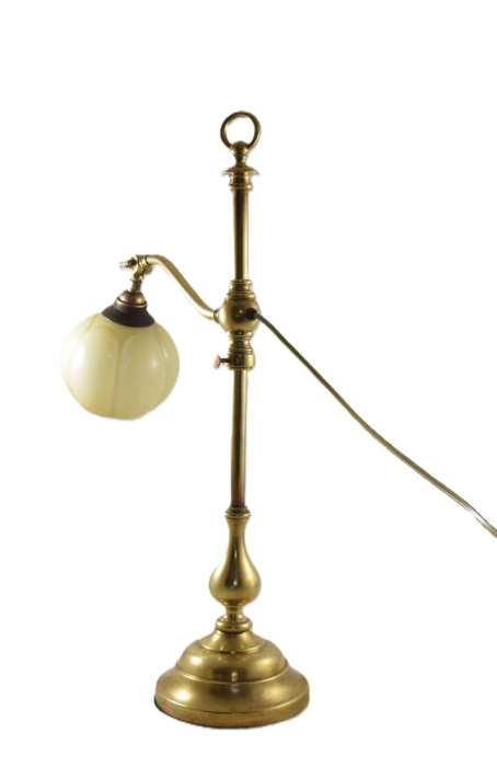 Antique brass Edwardian table lamp v. sl 14