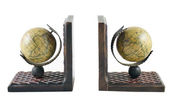 Set boekensteunen met globes
