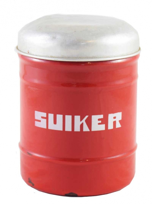 Dutch kitchen canister Suiker e. rd 4