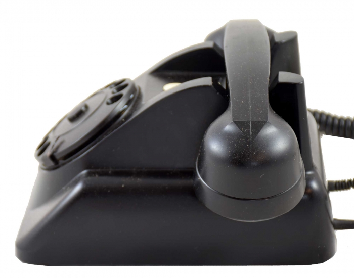 Vintage zwart bakeliet Heemaf telefoon