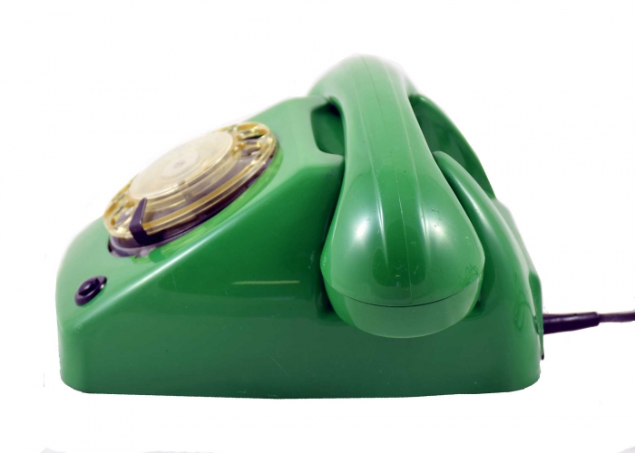 Retro groene seventies telefoon