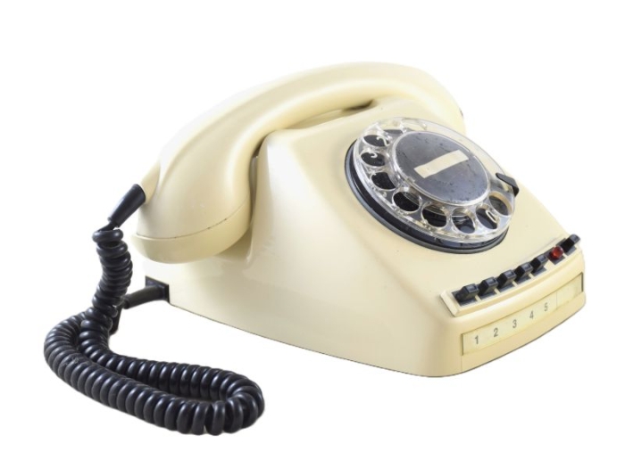 Vintage Dutch PTT desk telephone with dial Vintage Dutch PTT desk telephone with dial