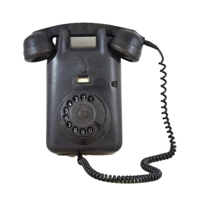Vintage sixties Dutch bakelite PTT wall telephone Vintage sixties Dutch bakelite PTT wall telephone