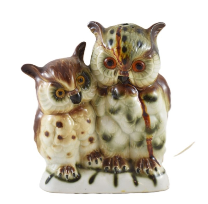 Vintage twee uiltjes parfum lamp v. sl 17