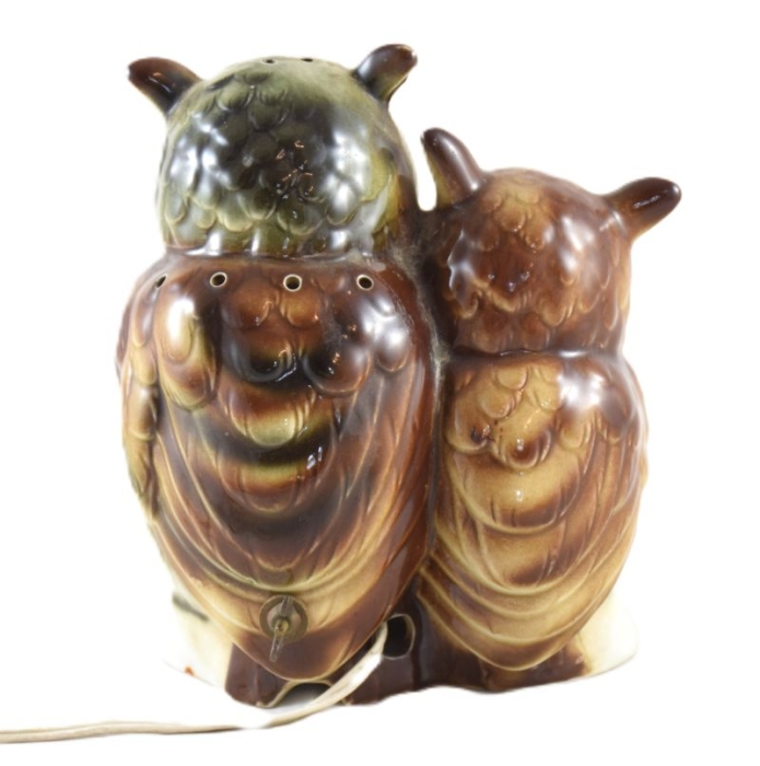 Vintage twee uiltjes parfum lamp v. sl 17