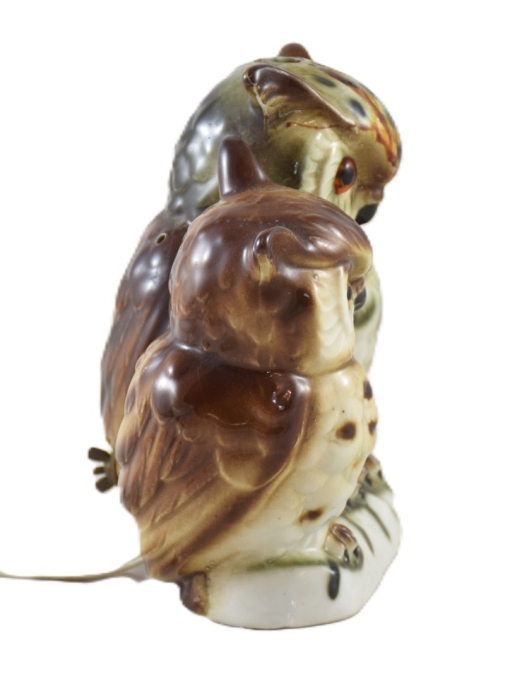 Vintage twee uiltjes parfum lamp v. sl 17