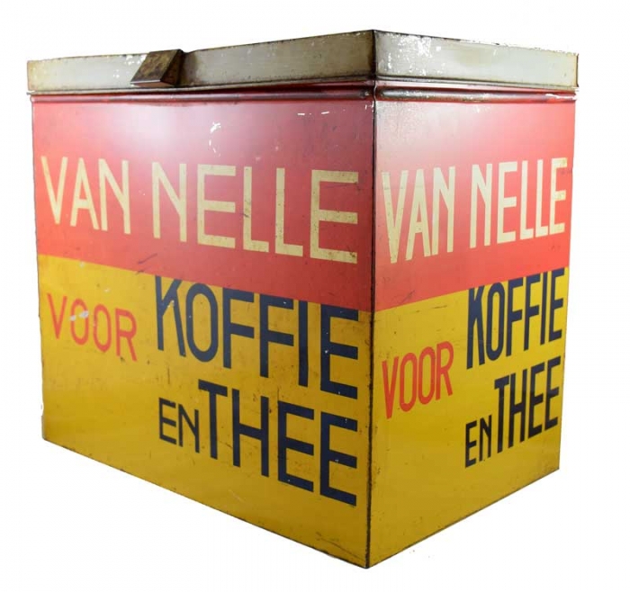 Groot winkelblik Van Nelle voor Koffie en Thee