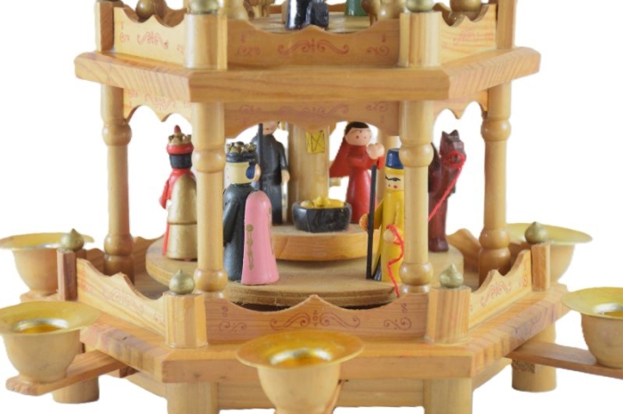 German Nativity pyramid carrousel 4 - tier k. d 19