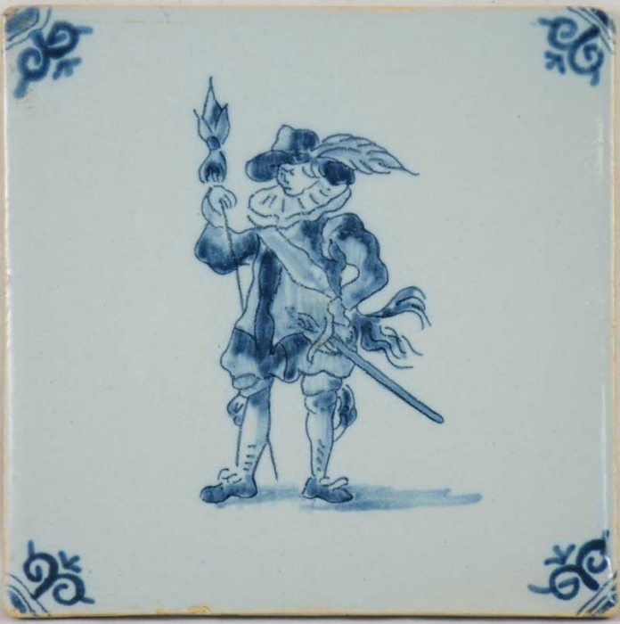 Vintage Dutch wall tile