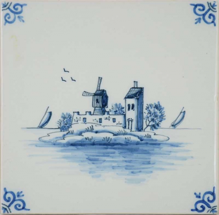 Vintage Dutch wall tile