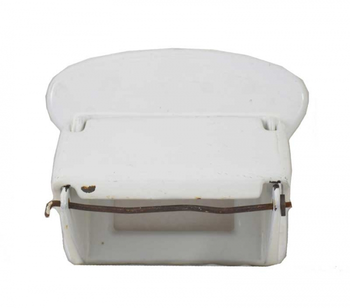 Antique white enamel toiletpaper holder