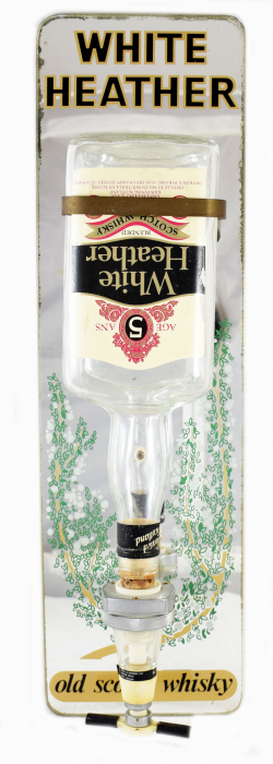 White Heather old Scotch whisky bar dispenser