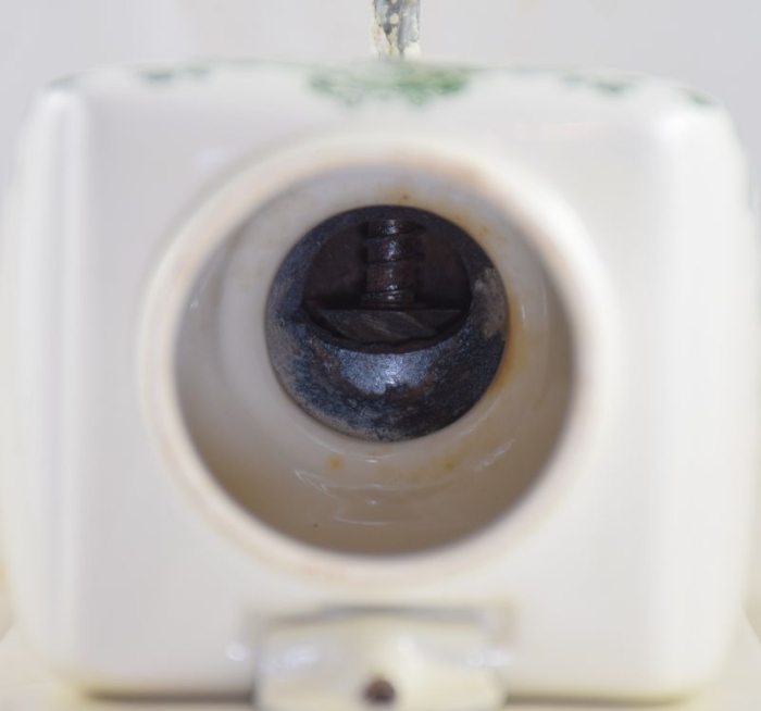 Vintage Dutch wall coffee grinder with green windmill nr. 3