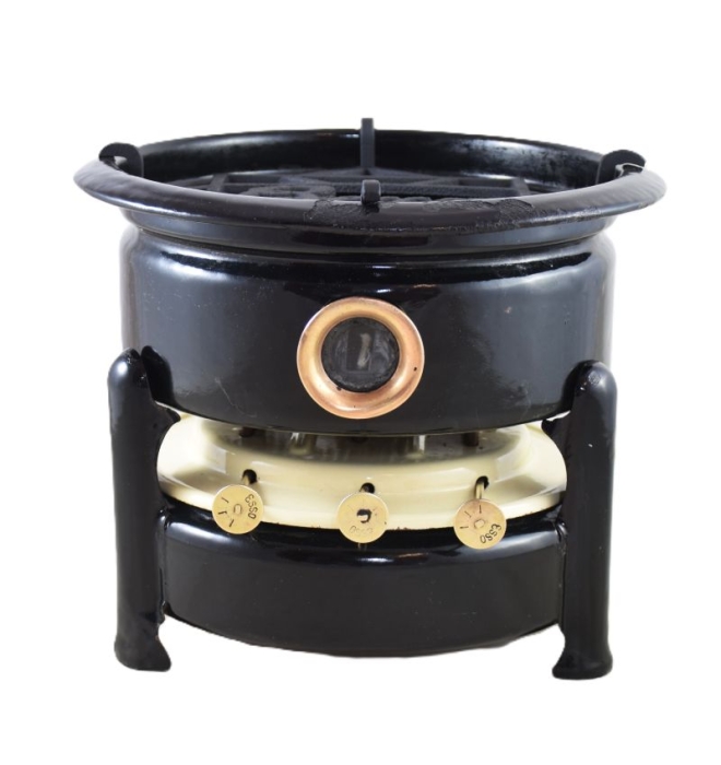 Vintage three wick burner kerosene stove e. ok 13