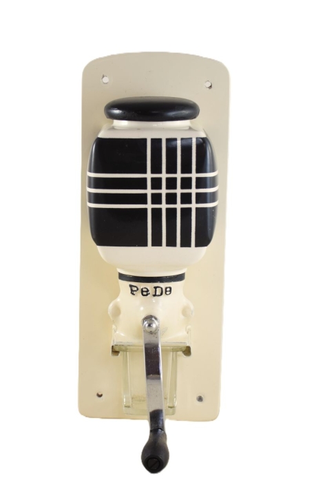Vintage Dutch PeDe wall coffee grinder black nr. 1