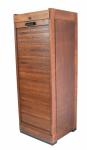 Vintage houten archiefkast met rolluik gereserveerd