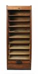 Vintage houten archiefkast met rolluik gereserveerd