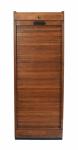 Vintage houten archiefkast met rolluik gereserveerd