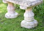 Concrete garden bench
