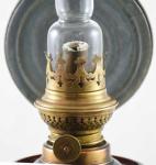 Antique wall mounted  oil/kerosene lamp v. sl 17