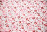 Beddenkleed rood gebloemd t. b 11