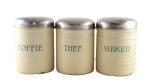 Vintage Dutch 3-piece kitchen canister set Koffie Thee Suiker e. c 9