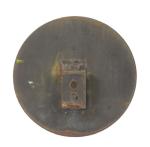 Round enamel memorial plaque for a fallen soldier