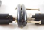 Vintage set of black bakelite door handles b. d 4