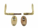 Antique brass door handle set b. d 1