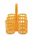 Seventies yellow plastic bottle holder/carrier